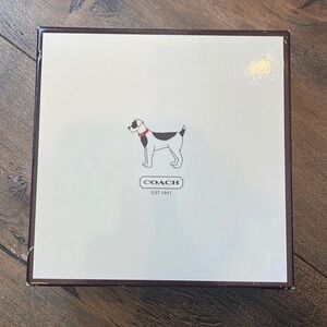 Coach leather dog collar and leash